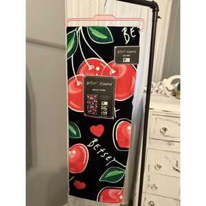 LUV BETSEY JOHNSON Cherry and‎ HEARTS 35x66 100% COTTON BEACH POOL TOWEL